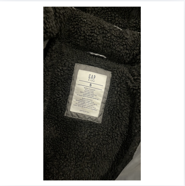 Gap İçi Kürklü gri Mont S beden 6 yaş