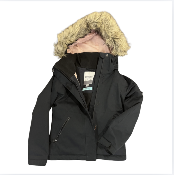 Roxy yakası Kürklü Kayak Montu 8 yaş