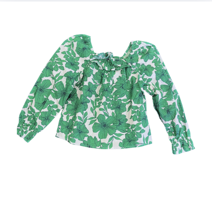 Crewcuts Yeşil beyaz bluz 8 9 yaş