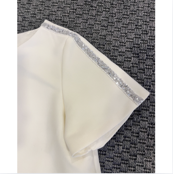 Zara kolları payetli beyaz üst 11 12 yaş