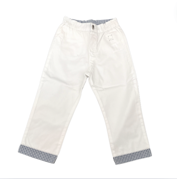 Baby Dior Pacası Ekoseli Beyaz Pantolon 36 ay