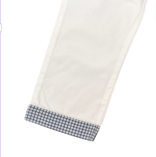 Baby Dior Pacası Ekoseli Beyaz Pantolon 36 ay