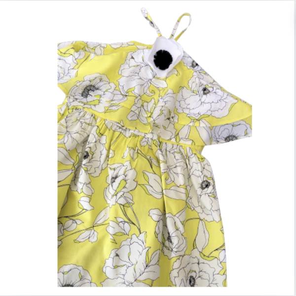 Jannie and Jack Sarı Çiçekli Elbise 4 yaş