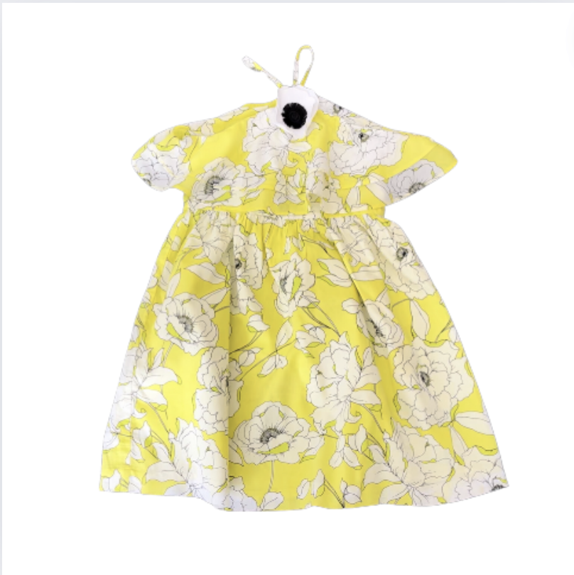 Jannie and Jack Sarı Çiçekli Elbise 4 yaş