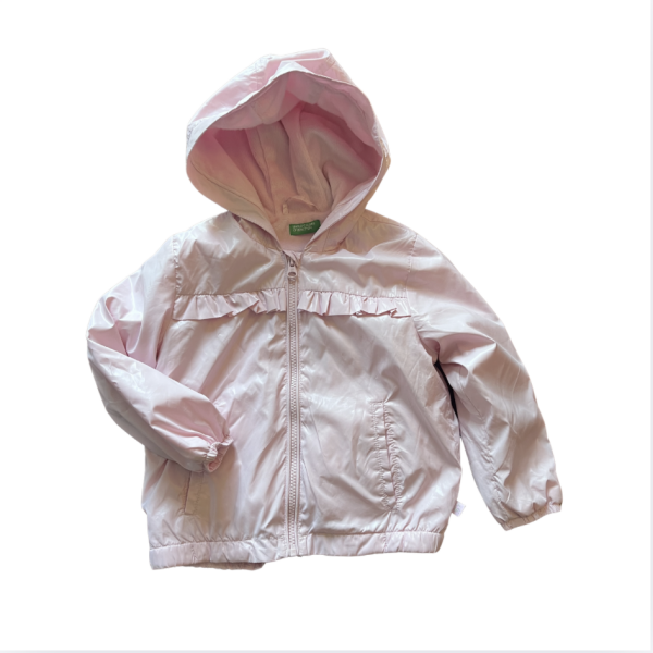 Benetton içi kadife Pembe yağmurluk 3 4 yaş