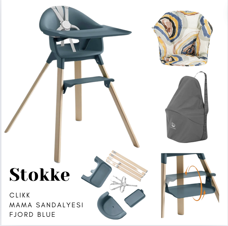 Stokke Clikk Mamas Sandalyesi Fjord Blue