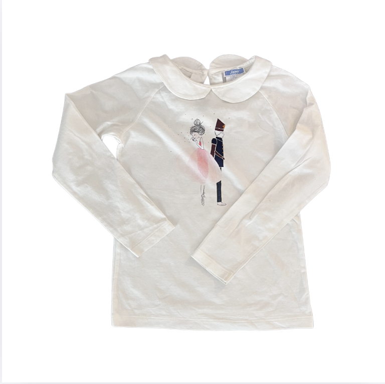 Jacadi beyaz uzun kollu t shirt 8 yaş