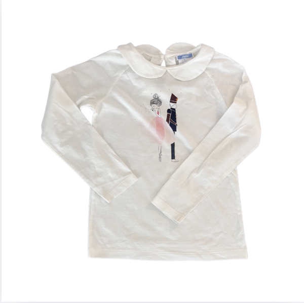 Jacadi beyaz uzun kollu t shirt 8 yaş