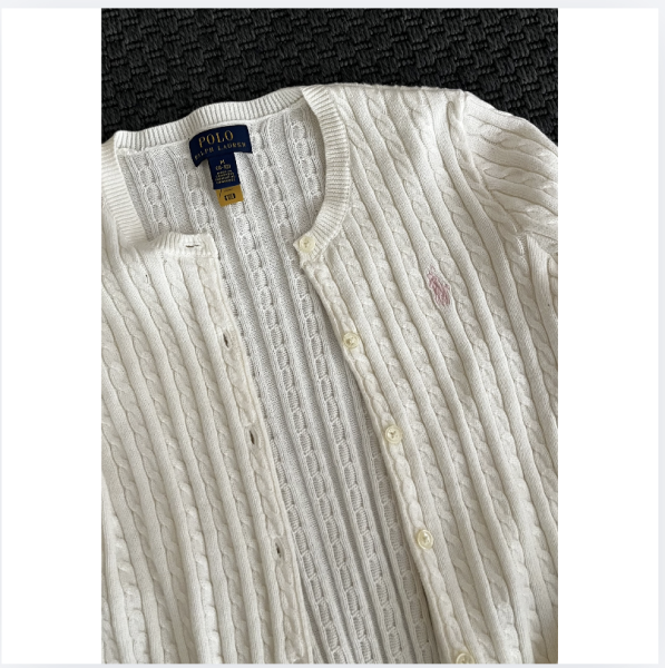 Ralph Lauren Beyaz hırka 8 10 yaş