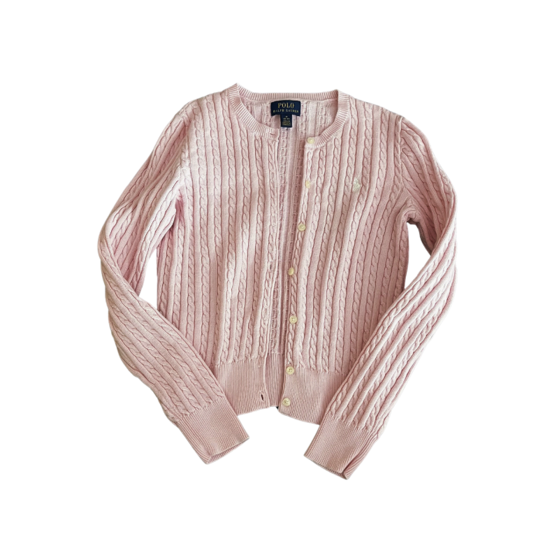 Ralph Lauren Pembe hırka 8 10 yaş