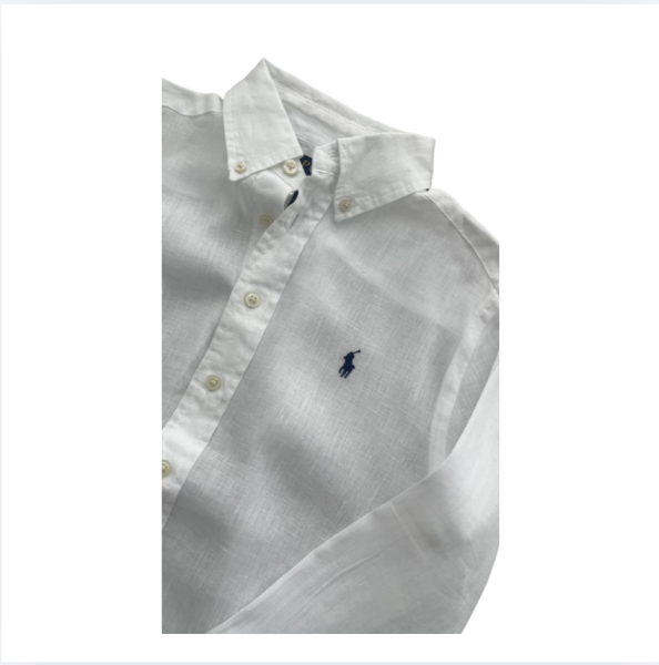 Ralph Lauren Beyaz keten gömlek 8 yaş