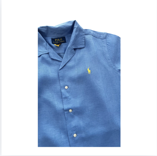 Ralph Lauren Mavi Keten Gömlek 8 yaş
