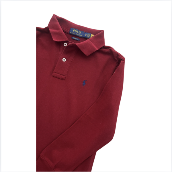 Ralph Lauren Uzun Kollu Bordo Tshirt 8 yaş
