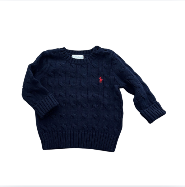 Ralph Lauren Lacivert Örgü kazak 9 ay
