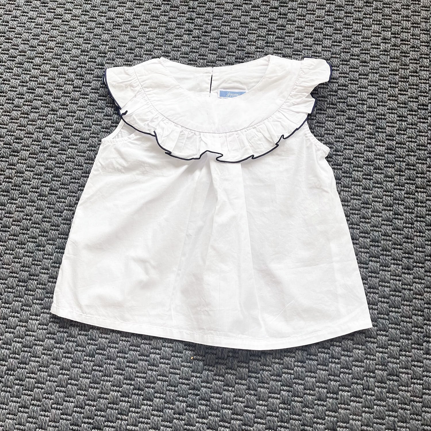 Jacadi Yakası Fırfırlı Beyaz Bluz 3 yaş