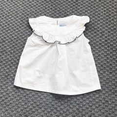 Jacadi Yakası Fırfırlı Beyaz Bluz 3 yaş