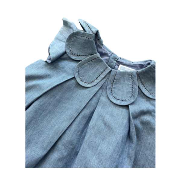 Jacadi yumuşak denim rengi Elbise 18 ay