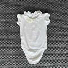 Jacadi Beyaz Fırfırlı Body 6 ay