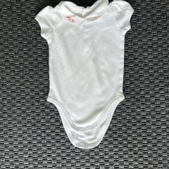 Jacadi Beyaz Yakası Yazılı Body 3 ay