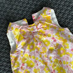 Jacadi Pembe Sarı Çiçekli Tulum 3 ay