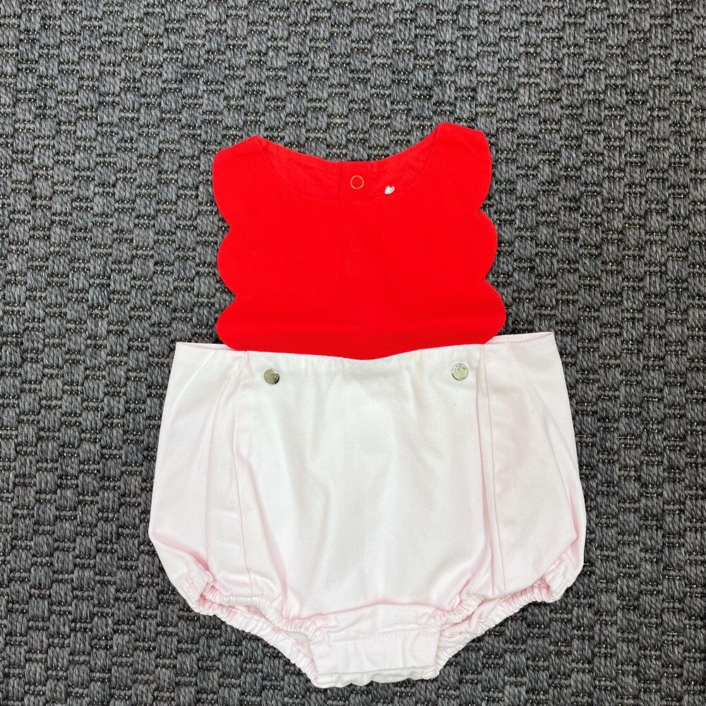 Jacadi Pembe Kırmızı Tulum 3 ay