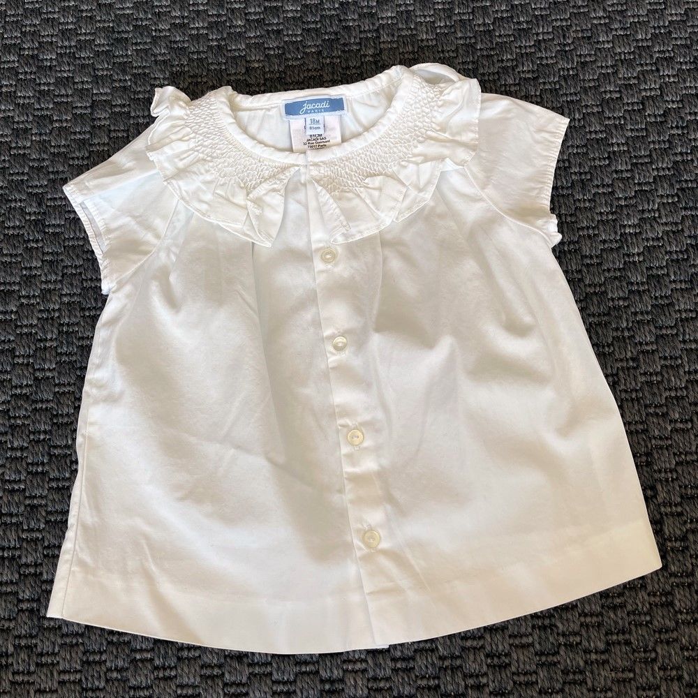 Jacadi Beyaz Bluz Kız 18  ay