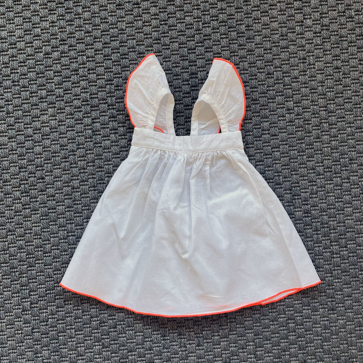 Jacadi Beyaz Turuncu Fosforlu Şeritli Bluz 18 ay