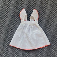 Jacadi Beyaz Turuncu Fosforlu Şeritli Bluz 18 ay