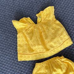 Ralph Lauren Sarı Dantelli Şort Tshirt Takım 3 ay