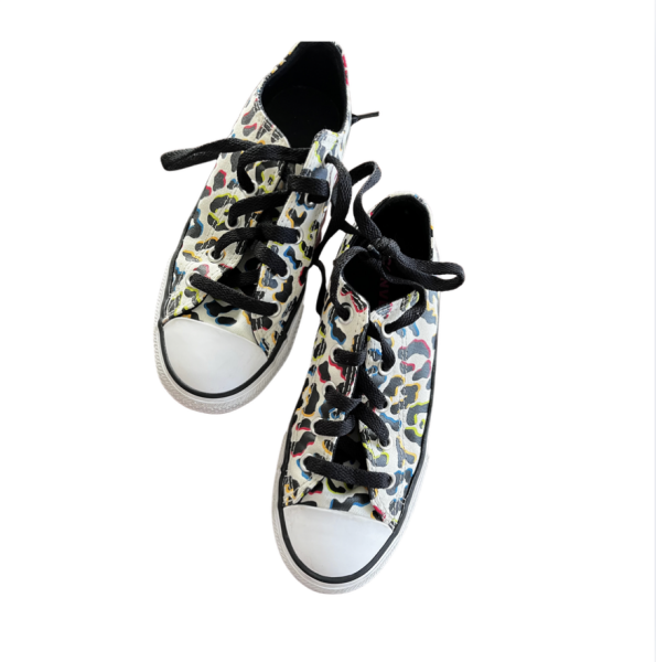 Converse renkli leopar desenli 32 numara