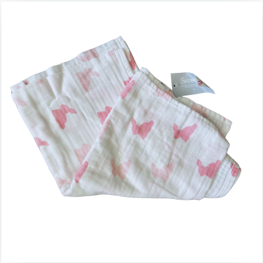 Deux Lapins Pembe Tavşanlı Müslin