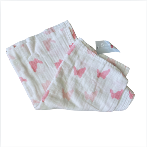 Deux Lapins Pembe Tavşanlı Müslin