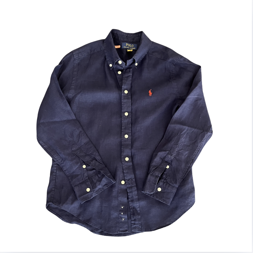 Ralph Lauren Lacivert Keten Gömlek 10 12 yaş