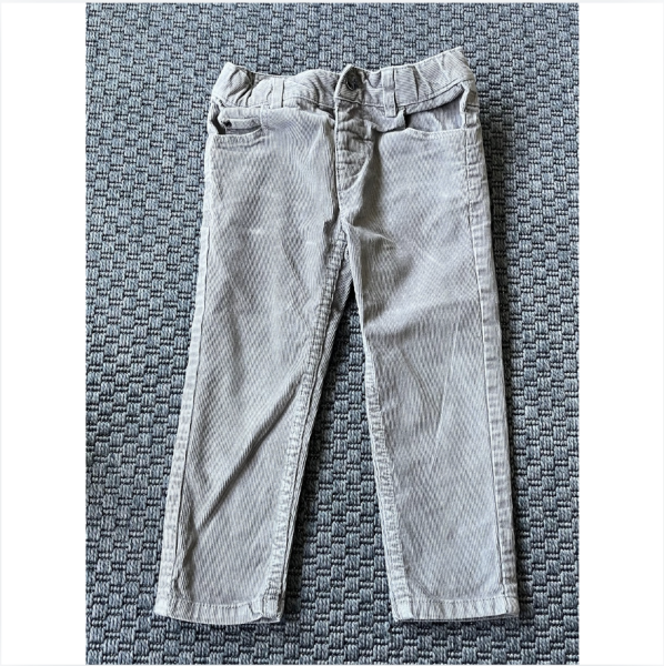 Jacadi Gri Kadife Pantolon Beli ayarlanabilen 3 yaş