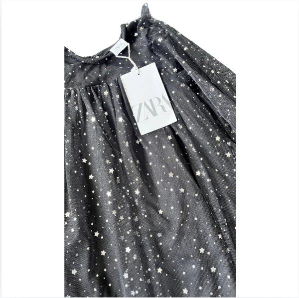 Zara Yıldızlı Tül Elbise etiketli 3 4 yaş yılbaşı