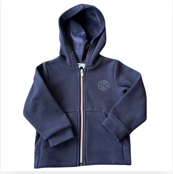 Jacadi Fermuarlı lacivert içi kadife sweatshirt 4 yaş