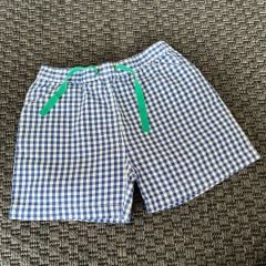Petit Bateau Mavi Beyaz Çigili Şort Erkek 24 ay