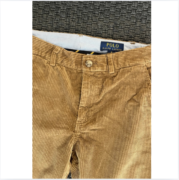 Ralph Lauren karamel rengi fitilli kadife Pantolon 10 yaş