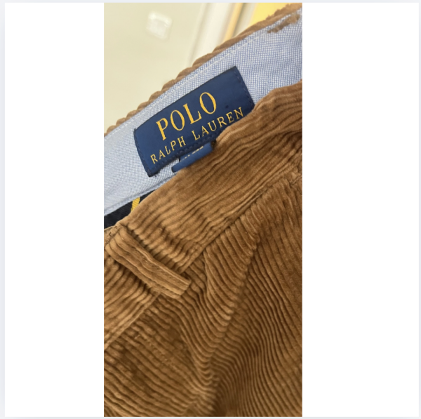 Ralph Lauren karamel rengi fitilli kadife Pantolon 10 yaş