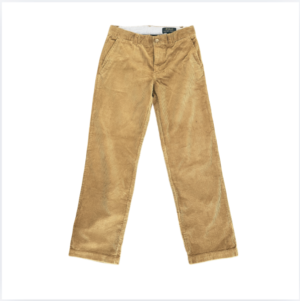 Ralph Lauren karamel rengi fitilli kadife Pantolon 10 yaş