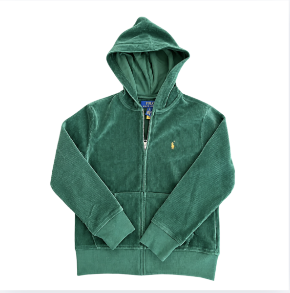 Ralph Lauren yeşil fitilli kadife hırka 8 yaş