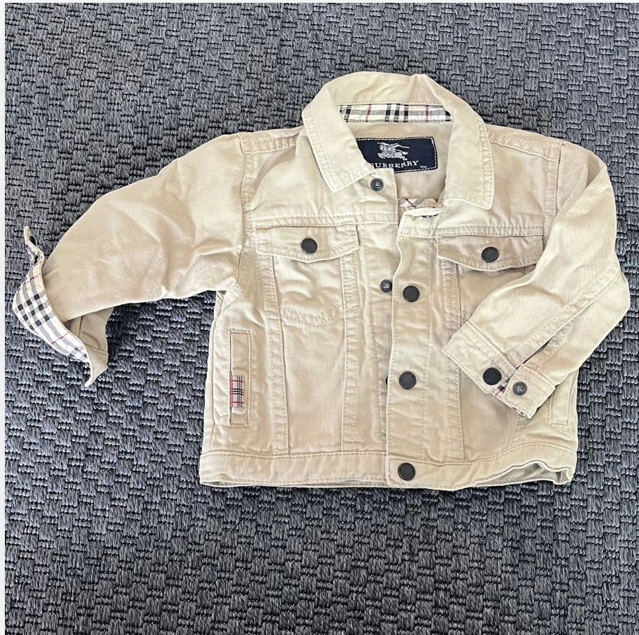 Burberry Bej Denim Ceket 12 ay