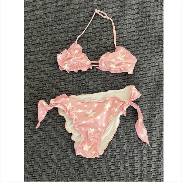 Saint Barth Pembe beyaz bikini 10 yaş