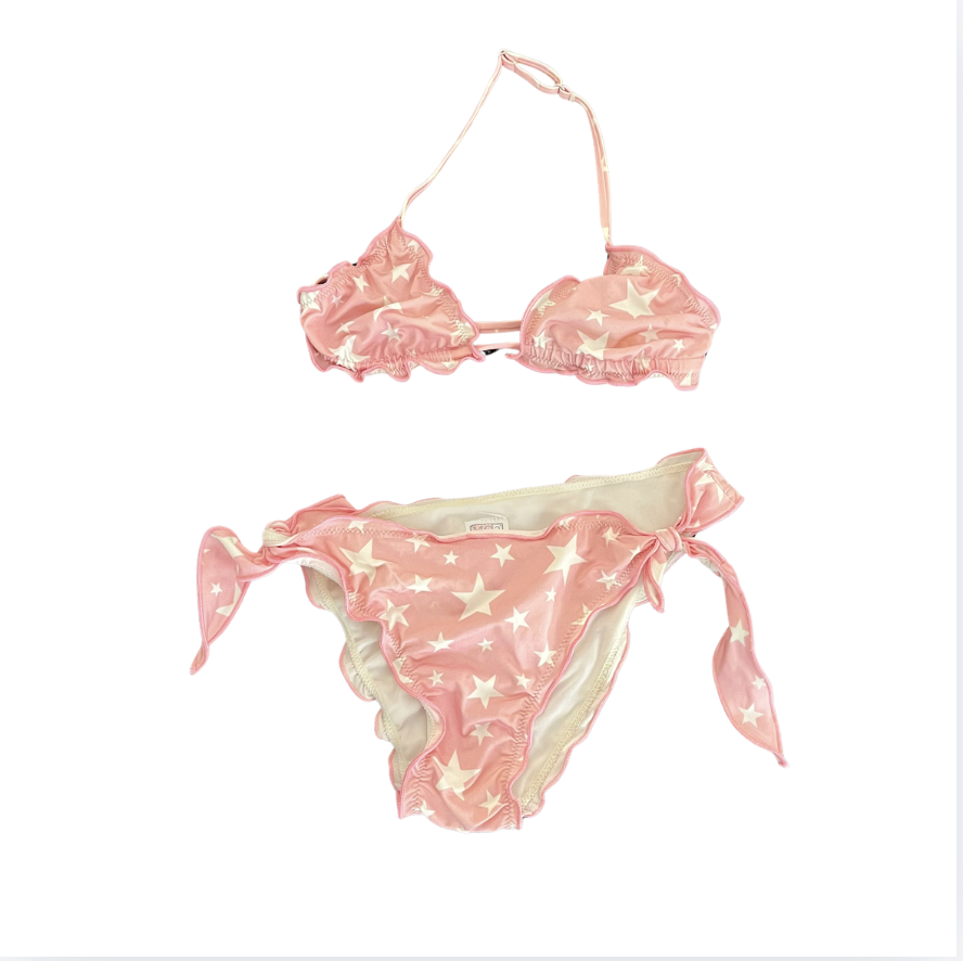 Saint Barth Pembe beyaz bikini 10 yaş