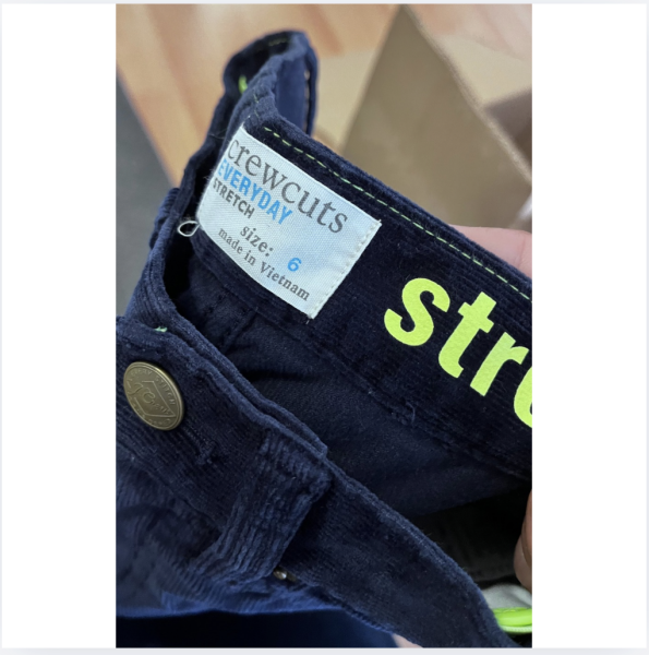 Crewcuts Lacivert Fitilli Kadife Pantolon 6 yaş