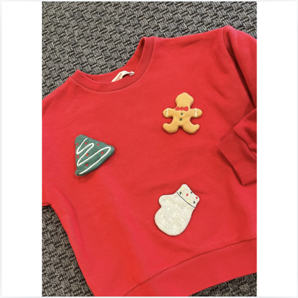 Mamino Kırmızı Yılbaşı Sweat shirt 2 yaş