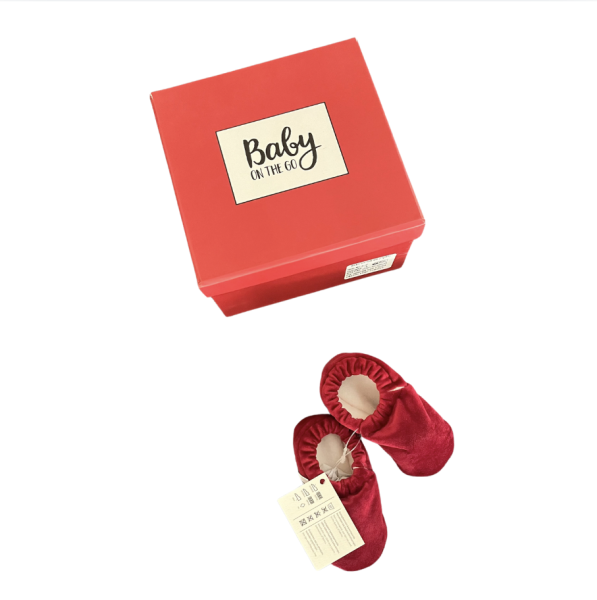 Baby on the go bordo kırmızı etiketli patikler 18 numara yılbaşı