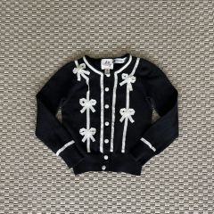 Bergdorf Goodman / Milly Siyah Beyaz Fiyonklu Hırka Kız 2 yaş kazak