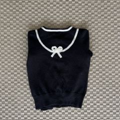 Bergdorf Goodman / Milly Siyah Beyaz Fiyonklu Hırka Kız 2 yaş kazak