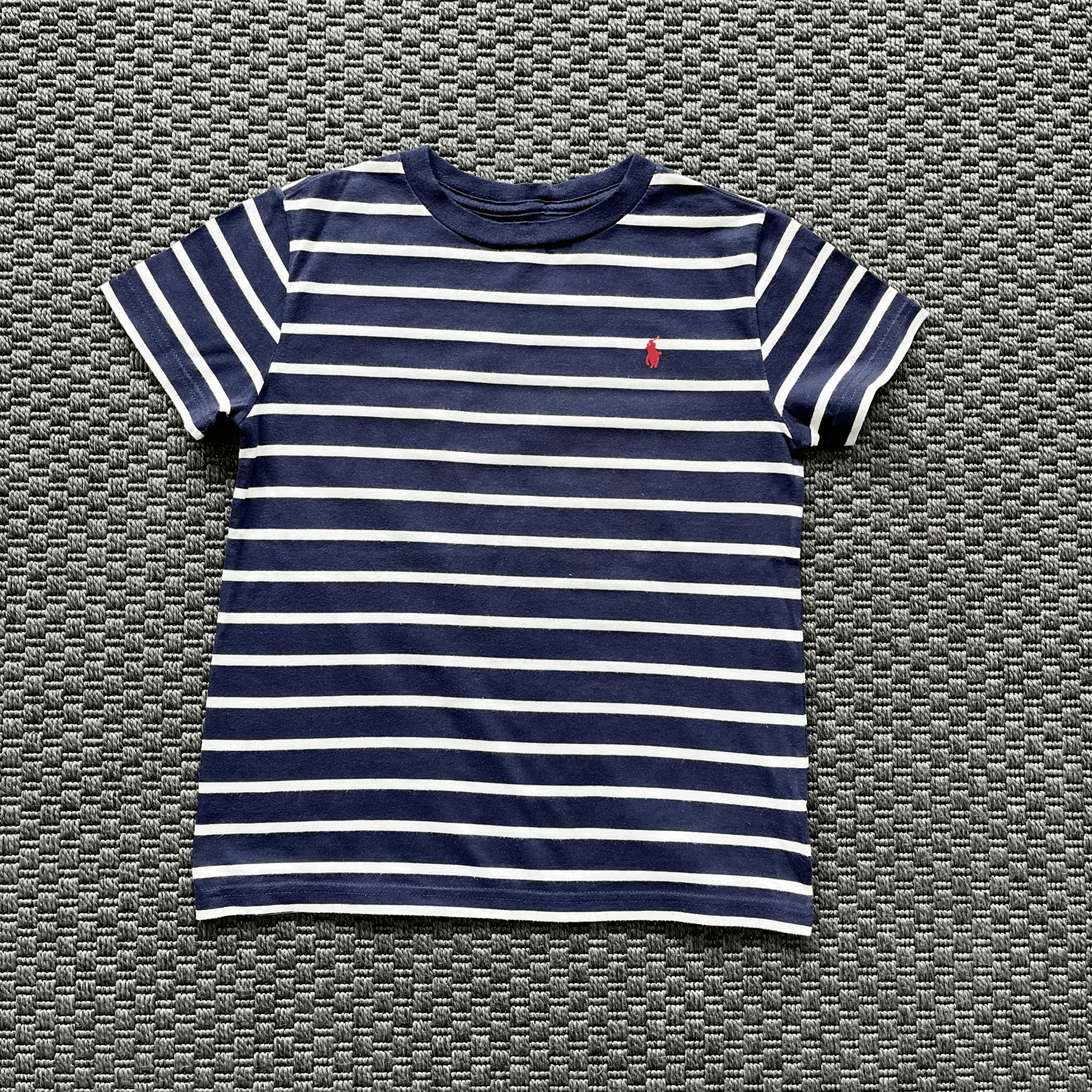 Ralph Lauren Lacivert Beyaz Çizgili tshirt 7 yaş